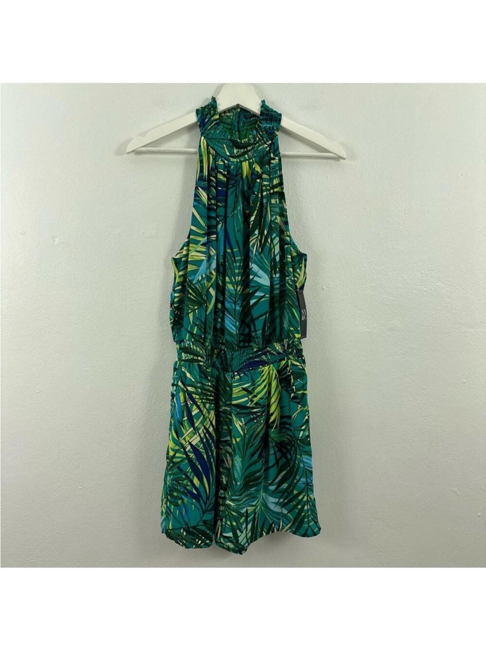 New New York & Company Women’s Tropical Halter Romper Size S